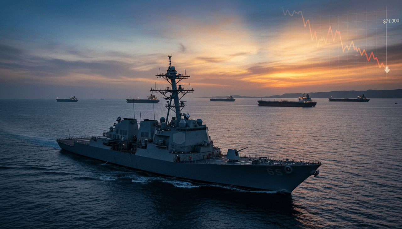 Bitcoin Dips Below $71,000 as Trump Orders Strait of Hormuz Blockade, Escalating Geopolitical Tensions