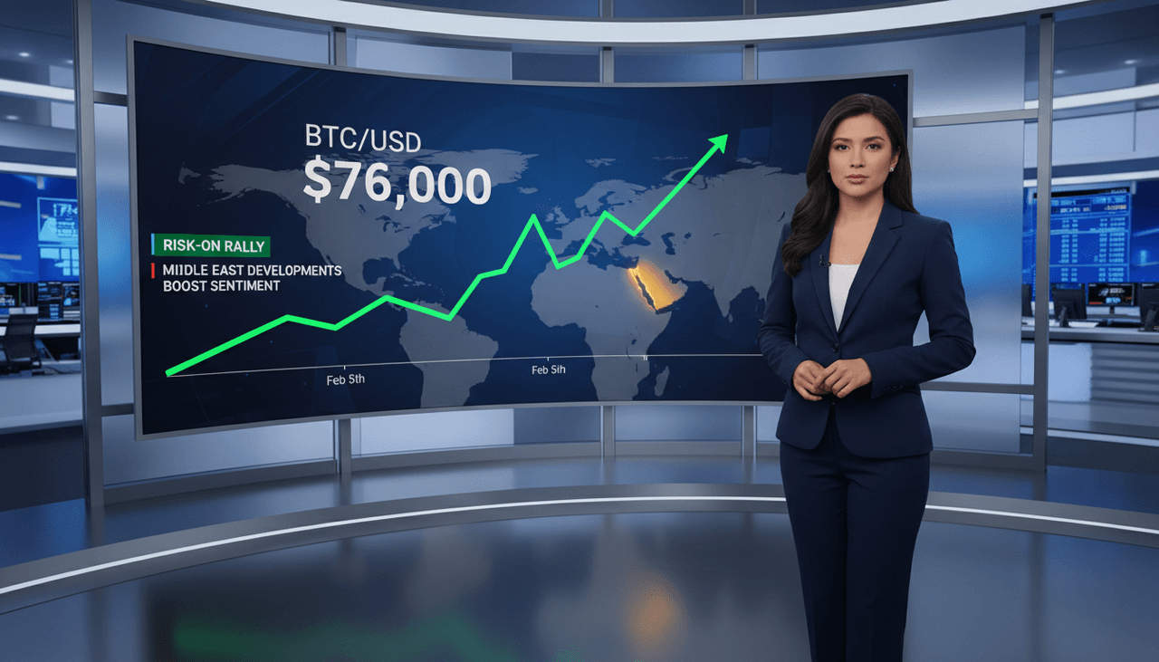Bitcoin Reclaims $76,000 Mark, Erasing February Crash Losses Amid Broad Risk-On Rally